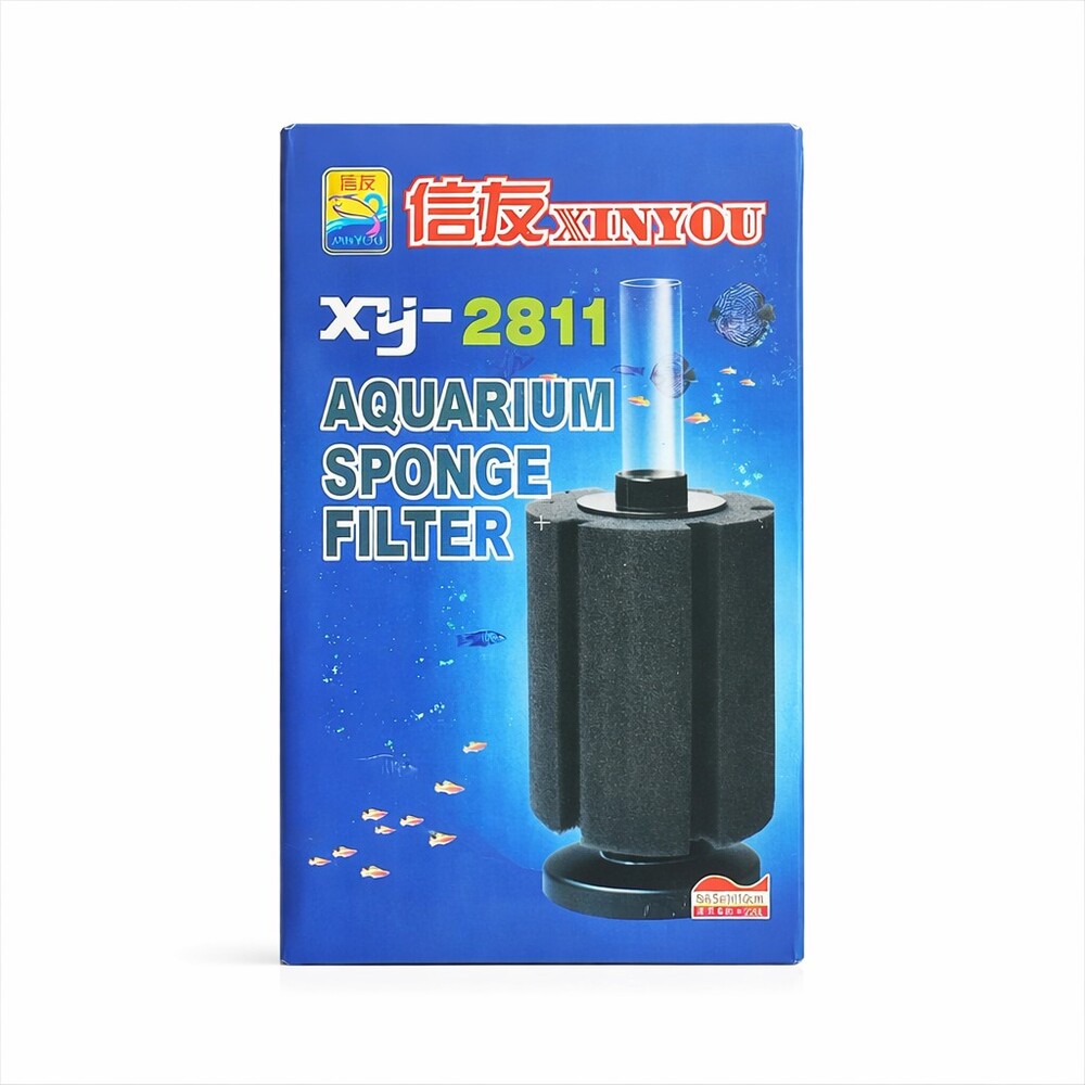 XY-2811 Aquarium Sponge Filter Kit w/ Air Tube & Valve for 55 Gallon Tank